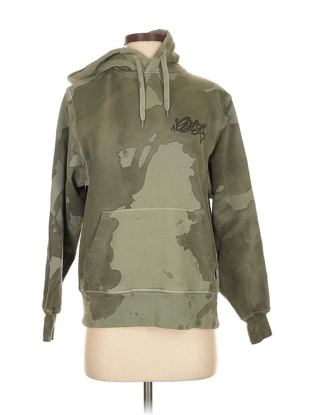 Eytys Lewis Hoodie Stained Green Splash Dye Hooded Sweatshirt Size XS NWT Italy